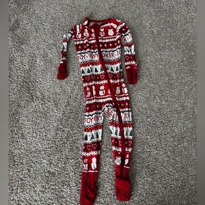 Little Sleepies Red and White Holiday Footies